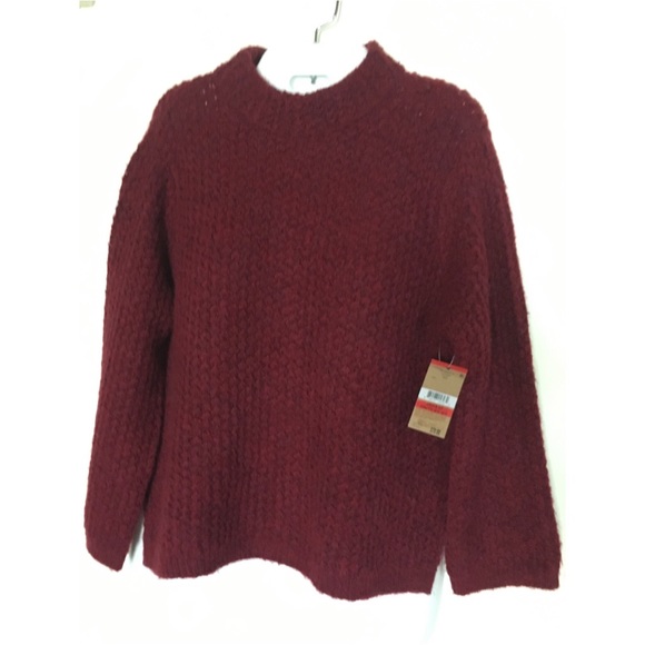 Rachel Roy High Low Mock Neck October Ruby Sweater - Picture 2 of 7